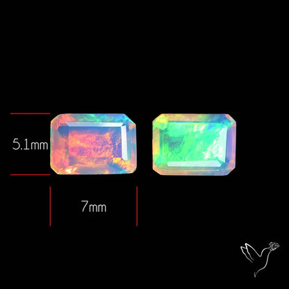 AAA Ethiopian Opal Faceted Pair Fine Gemstone