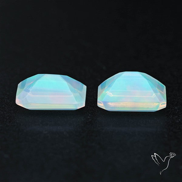 AAA Ethiopian Opal Faceted Pair Fine Gemstone
