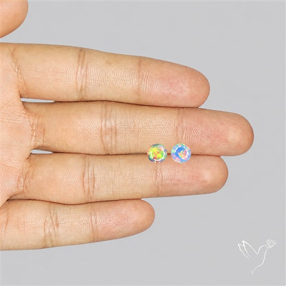 AAA Ethiopian Opal Faceted Pair Fine Gemstone