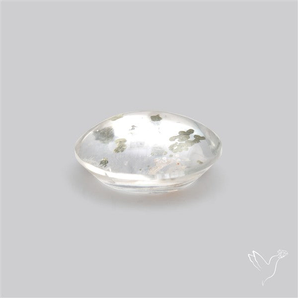 Rare Pyrite and Iron Included Quartz Cabochon