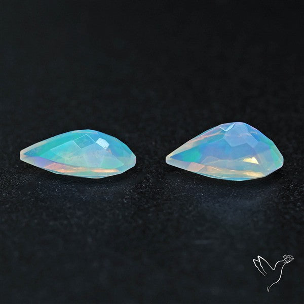 AAA Ethiopian Opal Faceted Pair Fine Gemstone