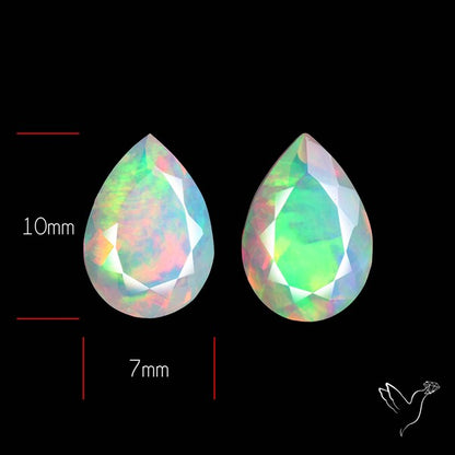 AAA Ethiopian Opal Faceted Pair Fine Gemstone