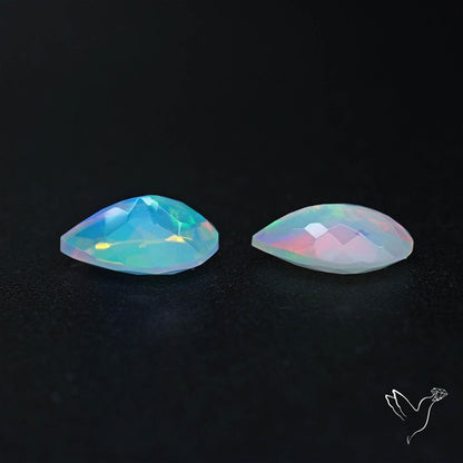 AAA Ethiopian Opal Faceted Pair Fine Gemstone