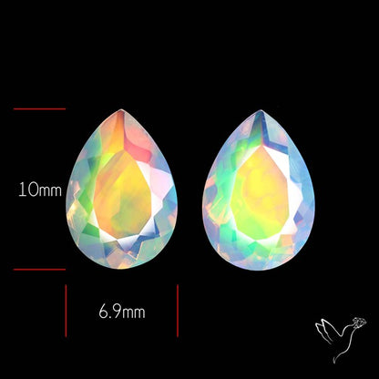 AAA Ethiopian Opal Faceted Pair Fine Gemstone