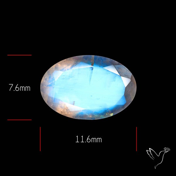 Faceted Indian Rainbow Moonstone