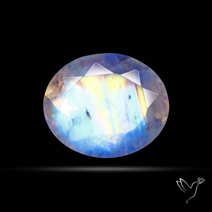 Faceted Indian Rainbow Moonstone
