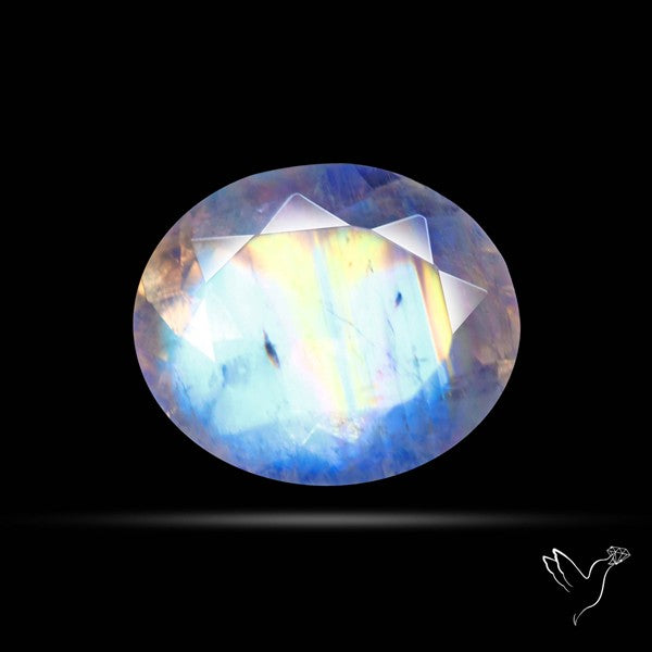 Faceted Indian Rainbow Moonstone