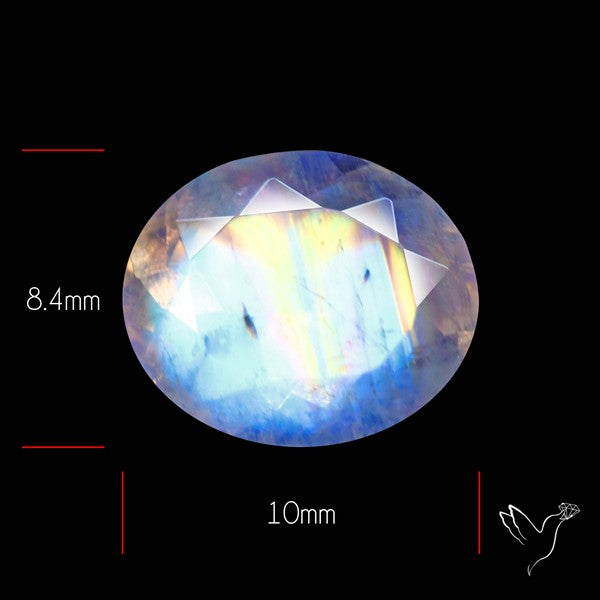 Faceted Indian Rainbow Moonstone
