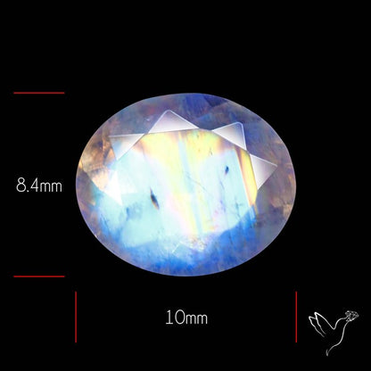 Faceted Indian Rainbow Moonstone