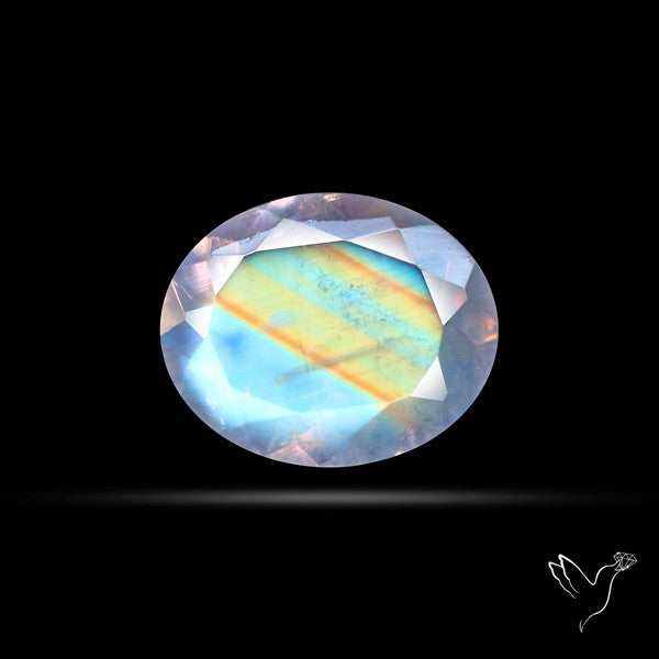 Faceted Indian Rainbow Moonstone