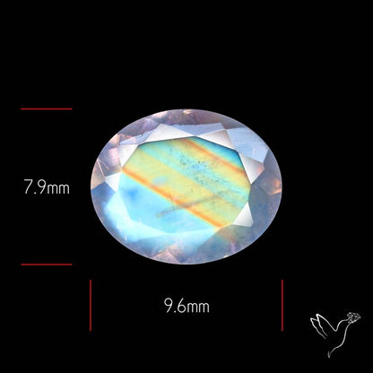Faceted Indian Rainbow Moonstone