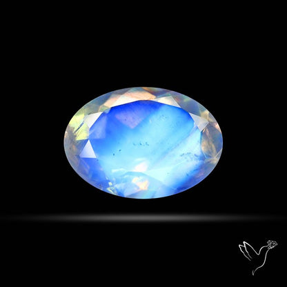 Faceted Indian Rainbow Moonstone