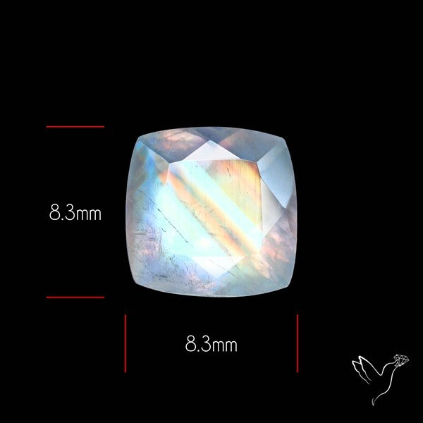 Faceted Indian Rainbow Moonstone