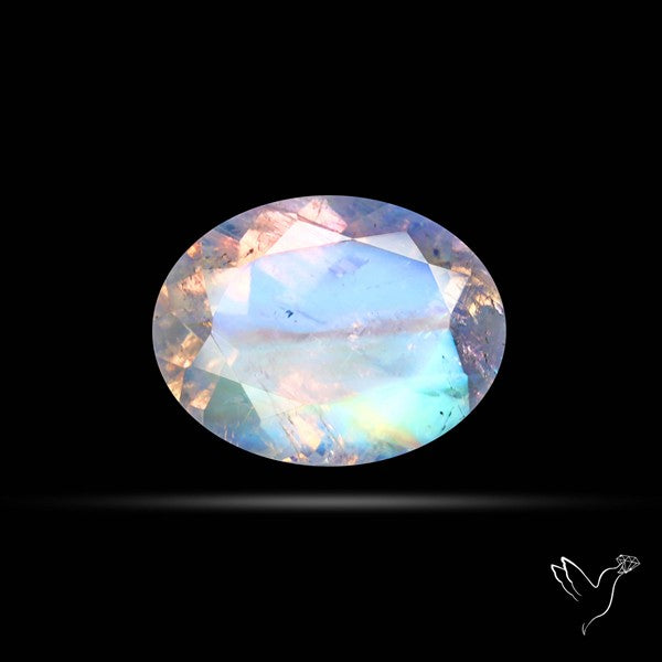 Faceted Indian Rainbow Moonstone