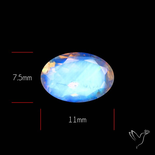 Faceted Indian Rainbow Moonstone