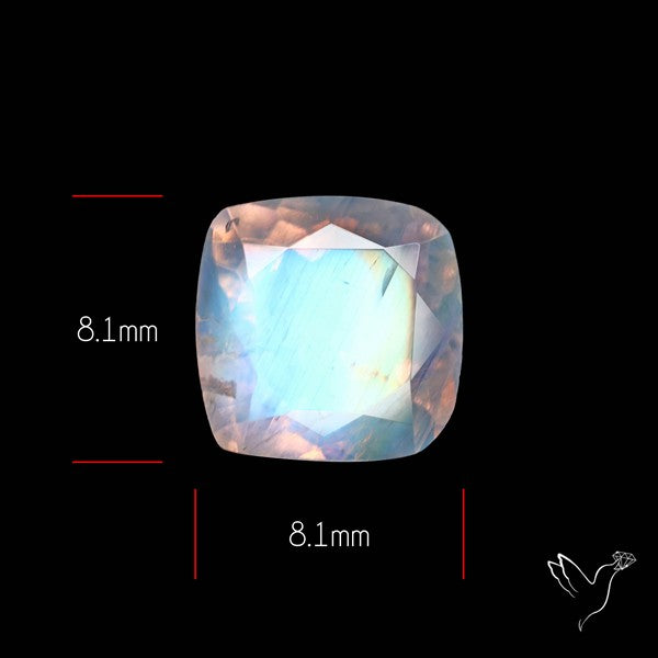 Faceted Indian Rainbow Moonstone