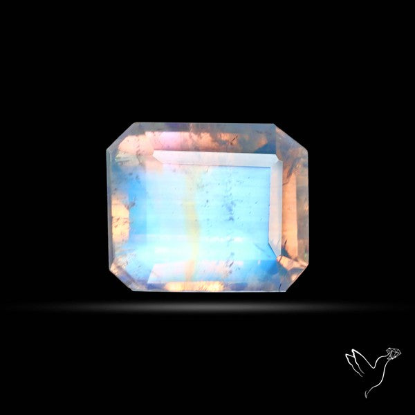 Faceted Indian Rainbow Moonstone