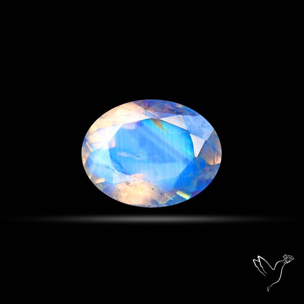 Faceted Indian Rainbow Moonstone