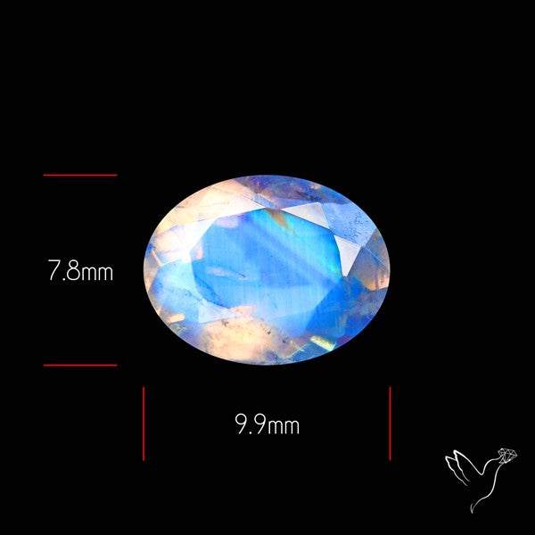 Faceted Indian Rainbow Moonstone