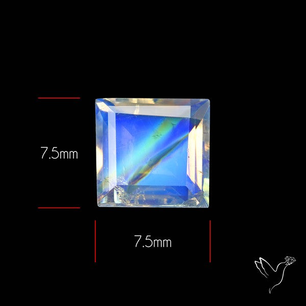 Faceted Indian Rainbow Moonstone