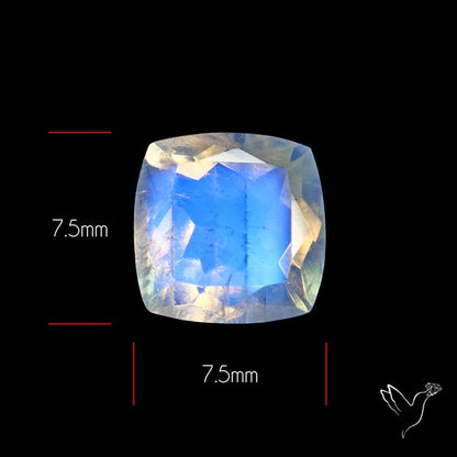 Faceted Indian Rainbow Moonstone