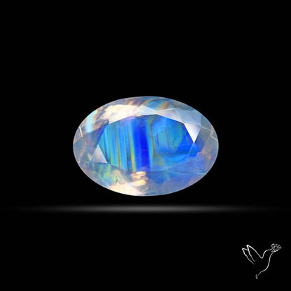 Faceted Indian Rainbow Moonstone