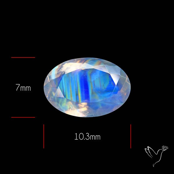 Faceted Indian Rainbow Moonstone