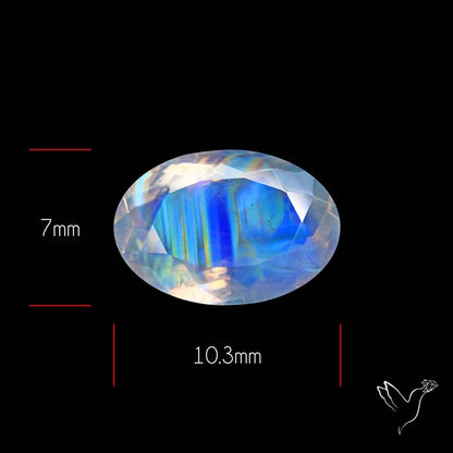 Faceted Indian Rainbow Moonstone