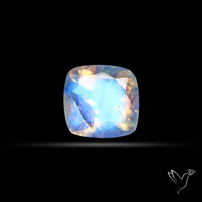 Faceted Indian Rainbow Moonstone