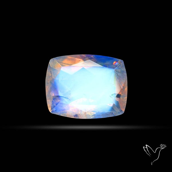 Faceted Indian Rainbow Moonstone