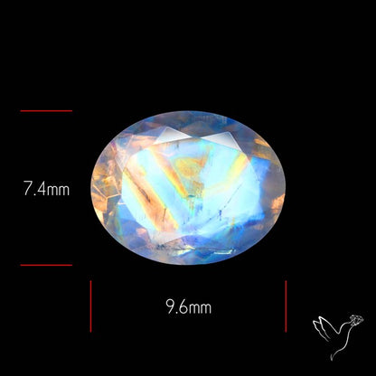 Faceted Indian Rainbow Moonstone
