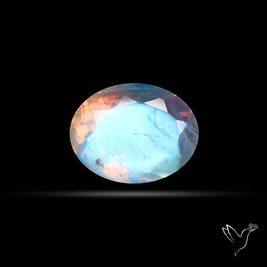 Faceted Indian Rainbow Moonstone