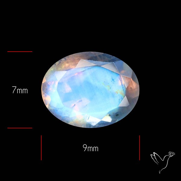 Faceted Indian Rainbow Moonstone