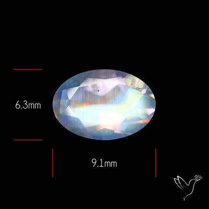 Faceted Indian Rainbow Moonstone