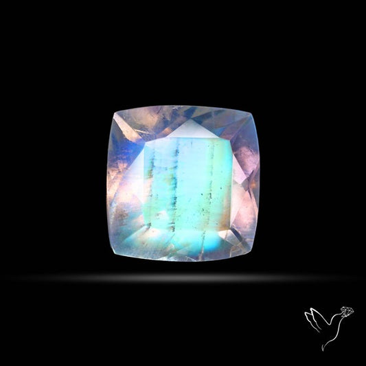 Faceted Indian Rainbow Moonstone