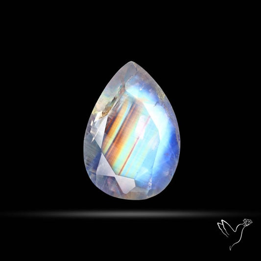 Faceted Indian Rainbow Moonstone