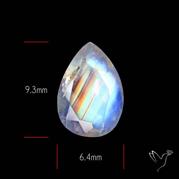 Faceted Indian Rainbow Moonstone