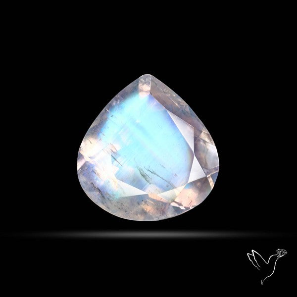 Faceted Indian Rainbow Moonstone