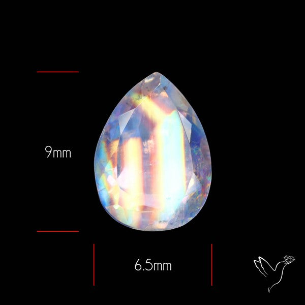 Faceted Indian Rainbow Moonstone