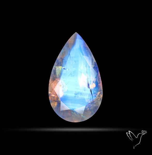 Faceted Indian Rainbow Moonstone