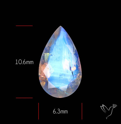 Faceted Indian Rainbow Moonstone