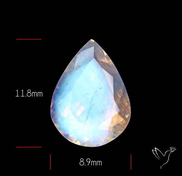 Faceted Indian Rainbow Moonstone