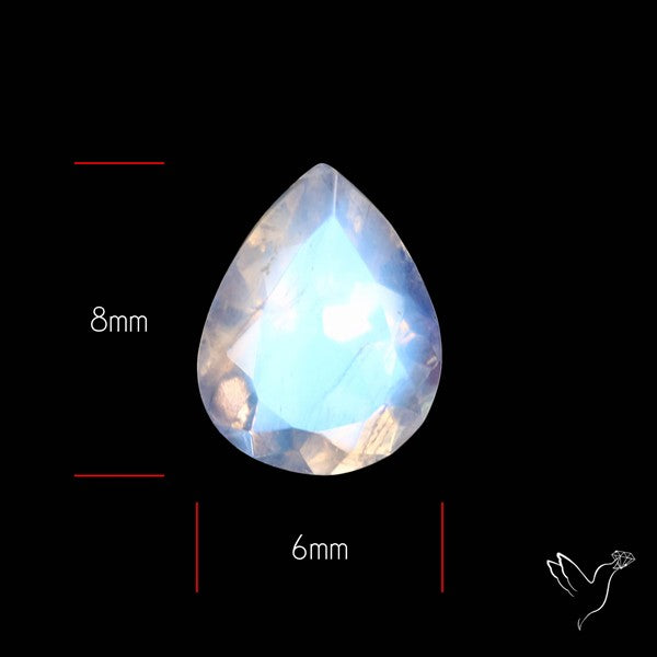 Faceted Indian Rainbow Moonstone