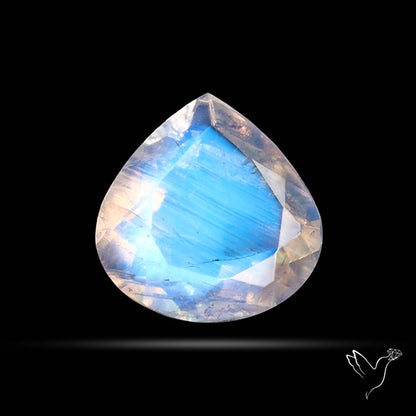 Faceted Indian Rainbow Moonstone