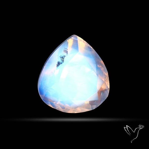 Faceted Indian Rainbow Moonstone