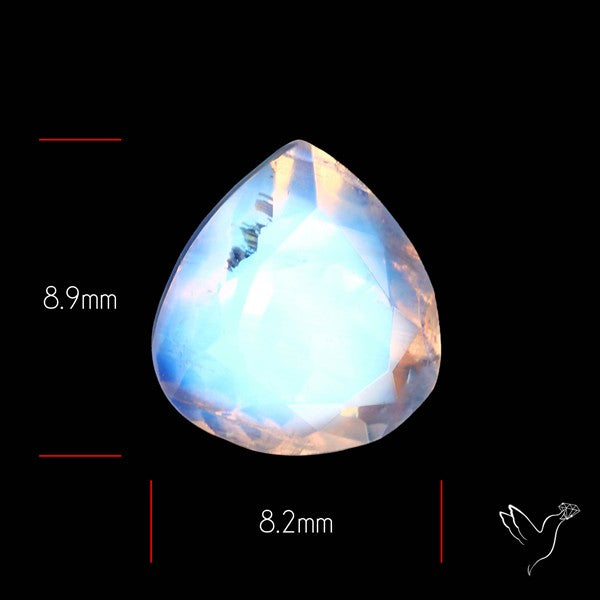 Faceted Indian Rainbow Moonstone