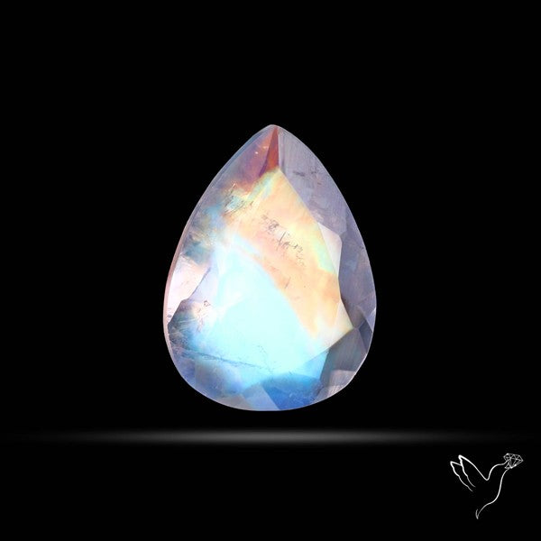 Faceted Indian Rainbow Moonstone