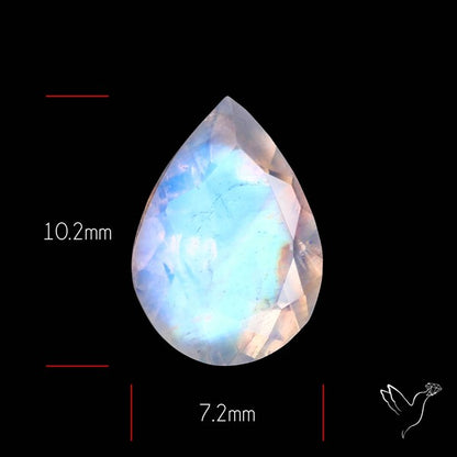 Faceted Indian Rainbow Moonstone