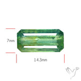 Faceted Green Kyanite Fine Gemstone