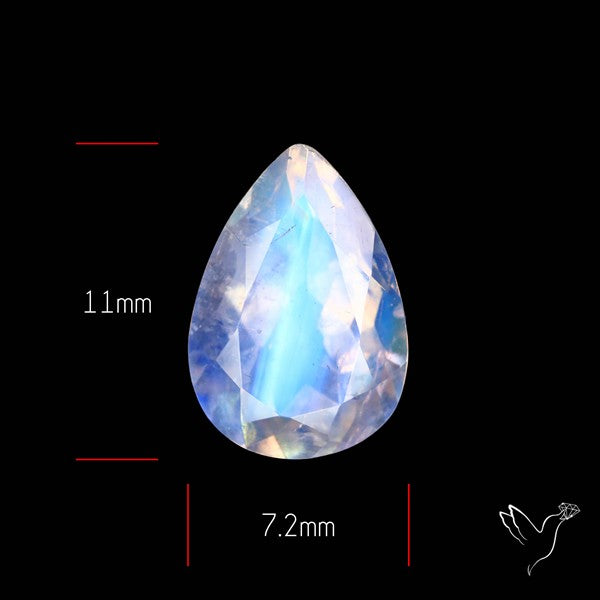 Faceted Indian Rainbow Moonstone